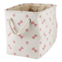 Bone Dry Pet Storage Collection Paw and Bone Print, Large Rectangle, 17.5x12x15