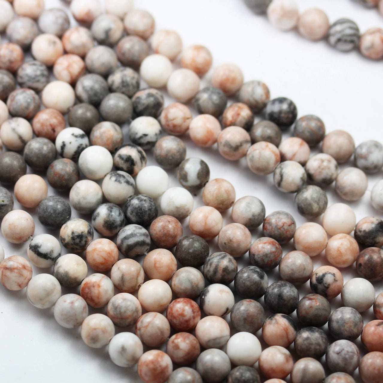 Natural Gemstone Beads for Beads & Bead assortments Energy Healing Crystals Jewelry Chakra Crystal Jewerly Beading Supplies Pink Zebra Jasper 10mm 15.5inch About 36-40 Beads