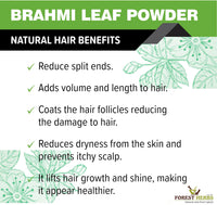 THE FOREST HERBS Natural care from nature Brahmi Powder 200 Grams For Hair Growth | 100% Natural, No Preservative, All Hair Type