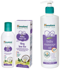 Himalaya Baby Massage Oil (500Ml)&Baby Hair Oil 200 Ml