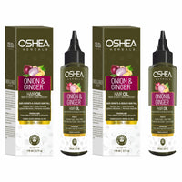 Oshea Herbals Natural Hair Growth Oil | Strengthens Hair, Prevent Hair Fall & Promotes Hair Growth with Healthy Scalp | Enriched with Onion Bulb & Ginger Extract - 110ml (Pack of 2)