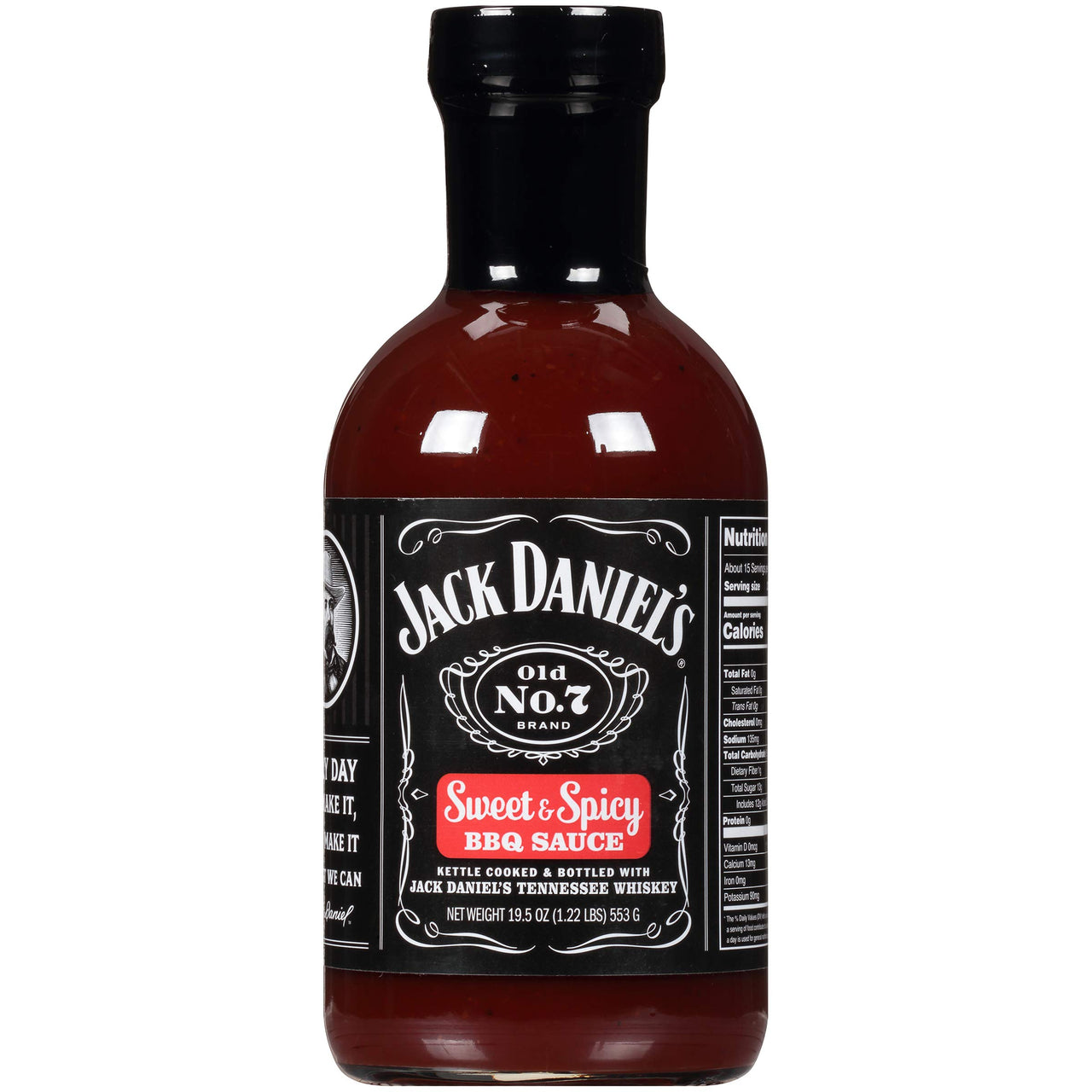 Jack Daniel's  Old No. 7 Sweet & Spicy BBQ Sauce – Authentic Small Batch Jack Daniel’s BBQ Sauce – Preservative Free – 19.5 oz