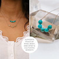 ﻿SoulKu Gemstone Necklace, Handmade Healing Crystal Jewelry, Motivation Jewelry For Women, Five Faceted Gemstone Beads, 16