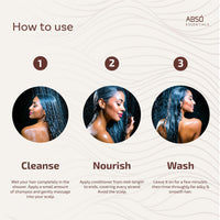 ABSO ESSENTIALS Combo Pack of Strengthening Shampoo and Nourishing Conditioner for Lustrous, Frizz-Free, Deep cleansing, Provides Strength, Soft and Smooth Hair (Shampoo -300ml+ Conditioner-200ml)