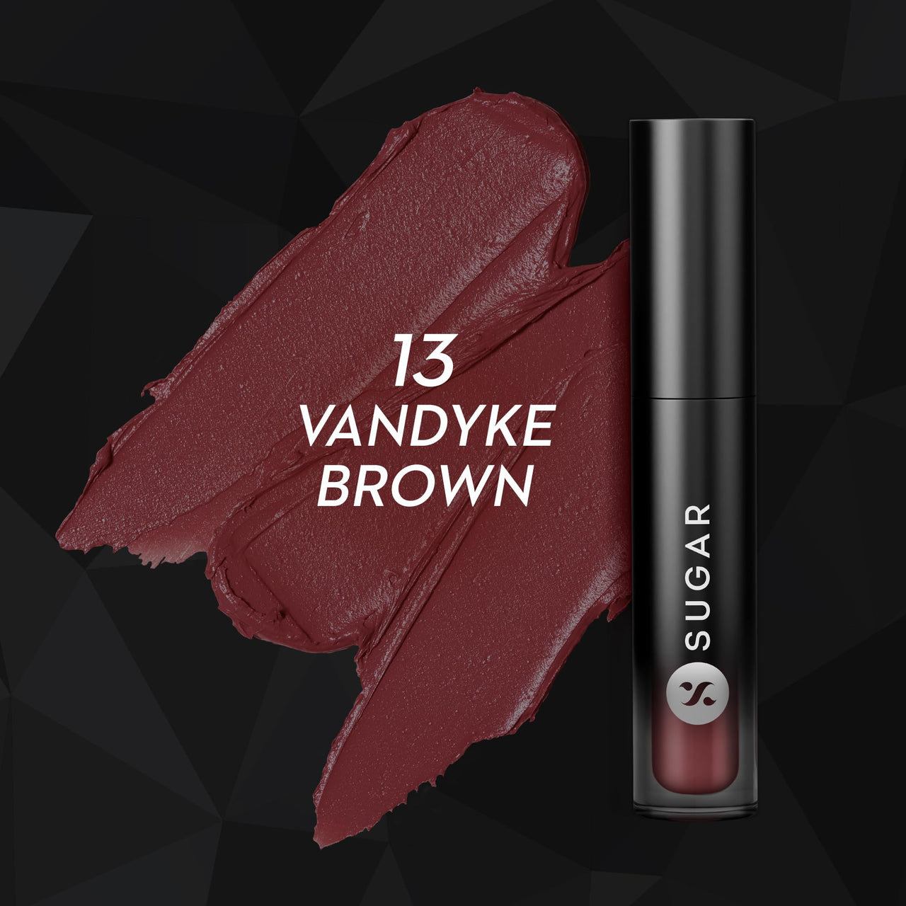 SUGAR Cosmetics Mousse Muse Lip Cream | Lasts 24+ Hrs | Creamy Mousse Lipstick | Waterproof & Smudgeproof | 5ml - 13 Vandyke Brown