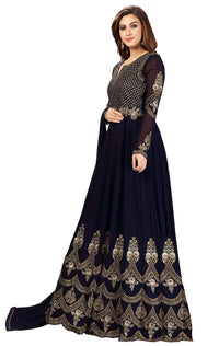 PANASH TRENDS Women's  Georgette Embroidery Anarkali Salwar Suit Set - Stitched