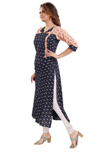 Priscilla RAYON COTTON FEEDING KURTIS FOR WOMEN WITH ZIPPERS