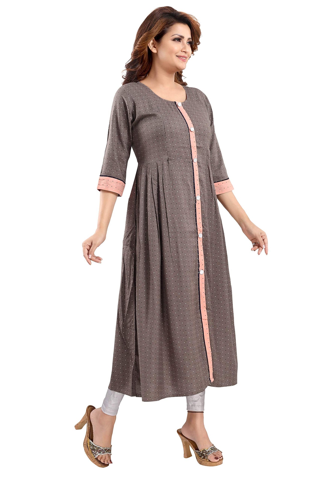 Priscilla RAYON COTTON FEEDING KURTIS FOR WOMEN WITH ZIPPERS 1122