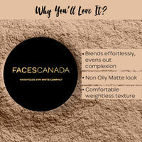 Faces Canada Weightless Stay Matte Compact Vitamin E & Shea Butter, Spf-20 Ivory 01, 9 g And Faces Canada Weightless Matte Finish Foundation, Mini - Ivory, 18 ml