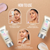 Hilary Rhoda Skin Shine Strobe Cream | 2 in 1 - Highlighter & Moisturiser | Shea Butter & Hyaluronic Acid | Intense Hydration | Weightless formula & Luminous Finish - 25ml (Pink Champagne - Shade 02)