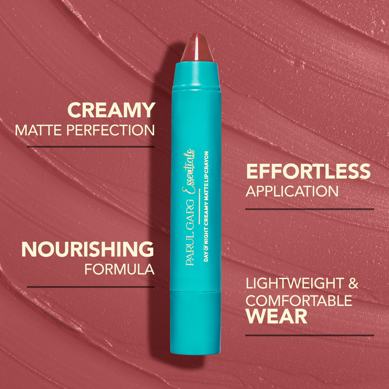 Parul Garg Beauty Creamy Matte Lip Crayon | Soft Matte & Hydrating Formula with Almond Oil & Vitamin E | Rich Pigment & Comfortable Wear | 100% Vegan (Superstar 88)