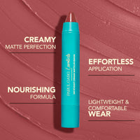 Parul Garg Beauty Creamy Matte Lip Crayon | Soft Matte & Hydrating Formula with Almond Oil & Vitamin E | Rich Pigment & Comfortable Wear | 100% Vegan (Superstar 88)