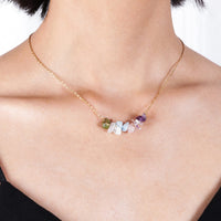 Mother’s Ray Pregnancy Crystal Necklace – 18k Gold-Plated Mom Necklace for Mothers To Be – Healing Crystal Necklace with Amethyst, Rose Quartz, Moonstone – Pregnancy New Mom Gifts for Women