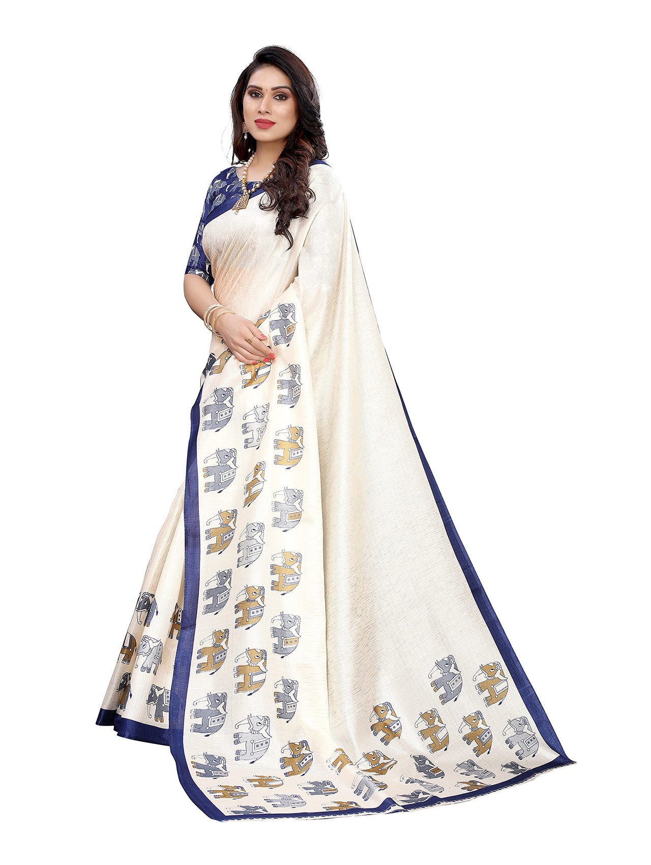 Pisara Women Khadi Silk Printed Saree