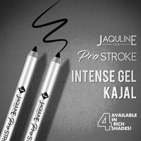 Jaquline USA Pro Stroke Intense Gel Matte Kajal And Sharpener 1.2Gm | Waterproof, Smudgeproof & Fadeproof | Longlasting | Super Black Kajal | With Free Sharpener | Nourished With Castor Oil