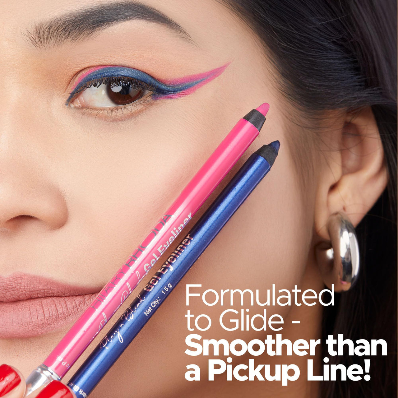 Hilary Rhoda Play n Blend Gel Eyeliner | One Stroke Application | Highly Pigmented | Matte & Shimmer Finish | 2 in 1 Smudger + Eyeliner | Butter Smooth Texture | 1.5g - (Sparkle Bronze | Shade 04)