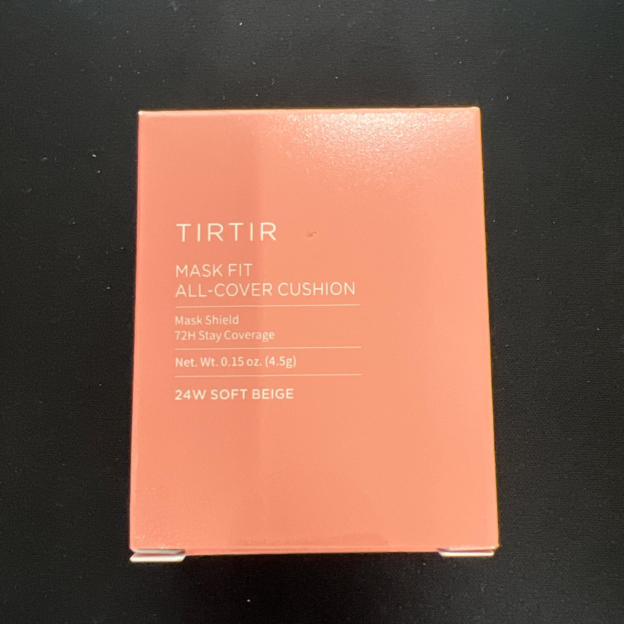 TIRTIR Mask All-Cover Cushion Foundation, Full coverage, Skin fit, Satin Glow Finish, Korean Cushion Foundation #24W SOFT BEIGE, 4.5g