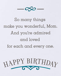 American Greetings Birthday Card for Mom from Son (Makes You Wonderful) Makes You Wonderful