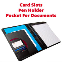 Case-it Business Meeting Padfolio | Professional Portfolio with Letter Size Writing Pad, Black (PAD-20) Single PAD-20