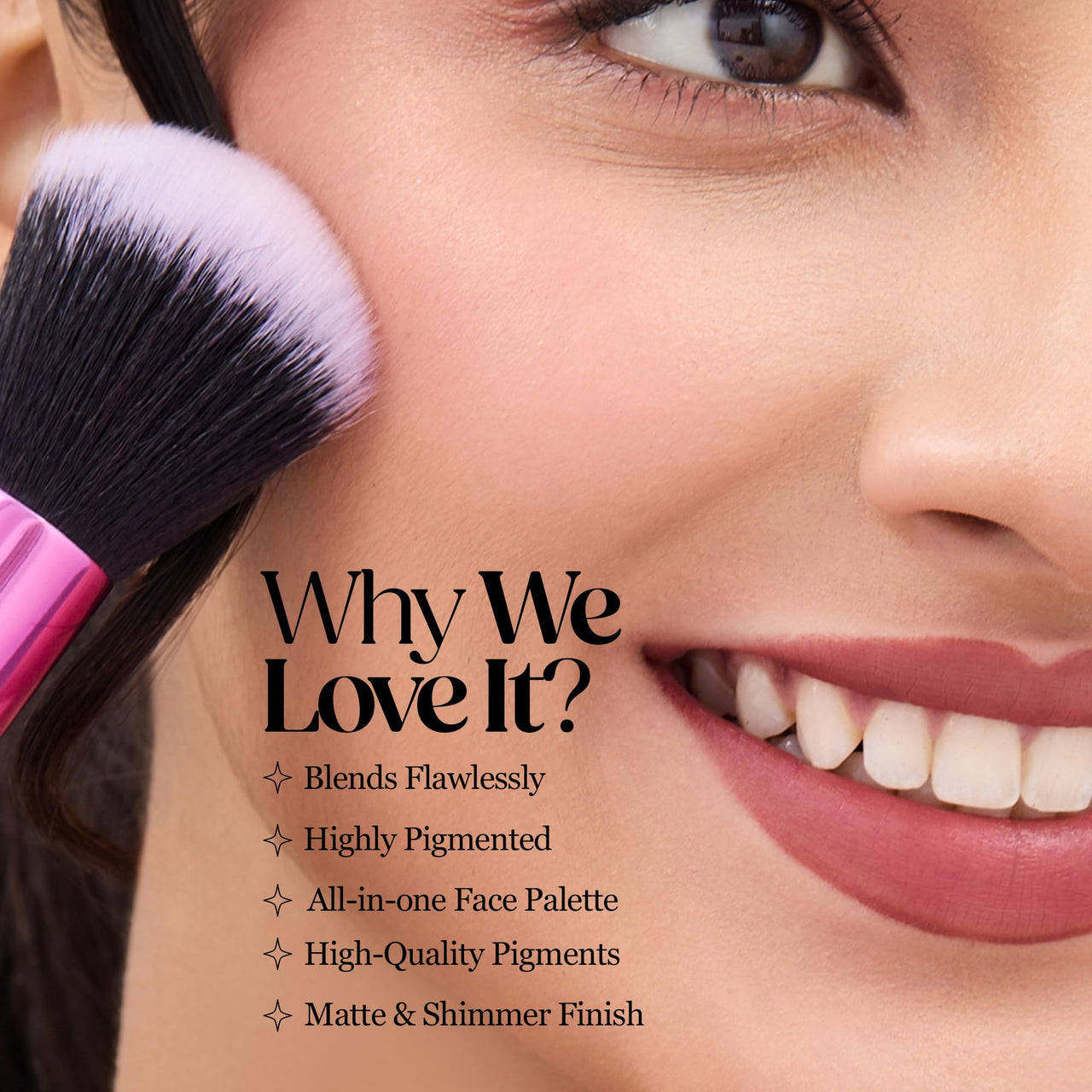 Hilary Rhoda More Than Basic Face Palette | With Blushes, Shimmer Highlighters & Eyeshadows | Highly Pigmented & Long Lasting Face Palette |10.5g (Made You Blush - Shade 02)