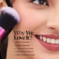 Hilary Rhoda More Than Basic Face Palette | With Blushes, Shimmer Highlighters & Eyeshadows | Highly Pigmented & Long Lasting Face Palette |10.5g (All Nighter - Shade 04)