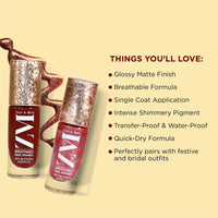 ZM Zayn & Myza Breathable Nail Enamel With Raspberry & Almond Oil, Bold Gold 7ml