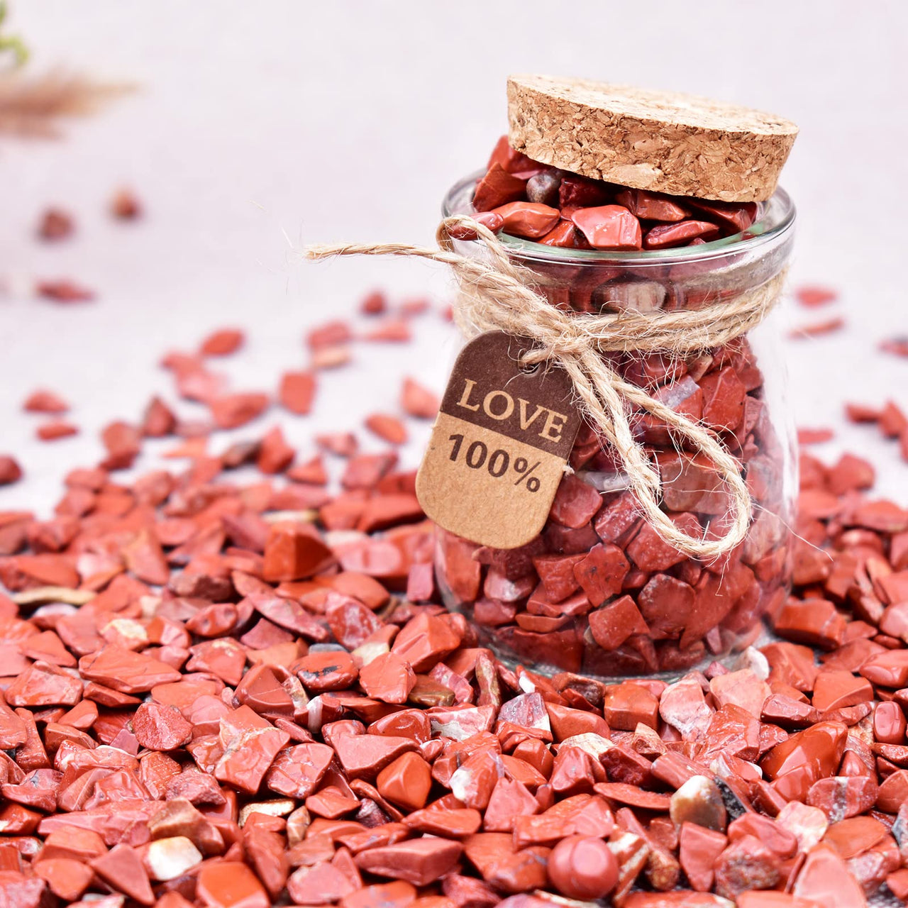 SigMntun Red Jasper Crystal Chips Bulk, Natural UNDYED - 10 oz (283g) Tumbled Stones for Crafts Decorative Rocks Planters, Healing Crystals Reiki Chakra Meditation Energy Balancing Therapy 10 Oz - Red Jasper