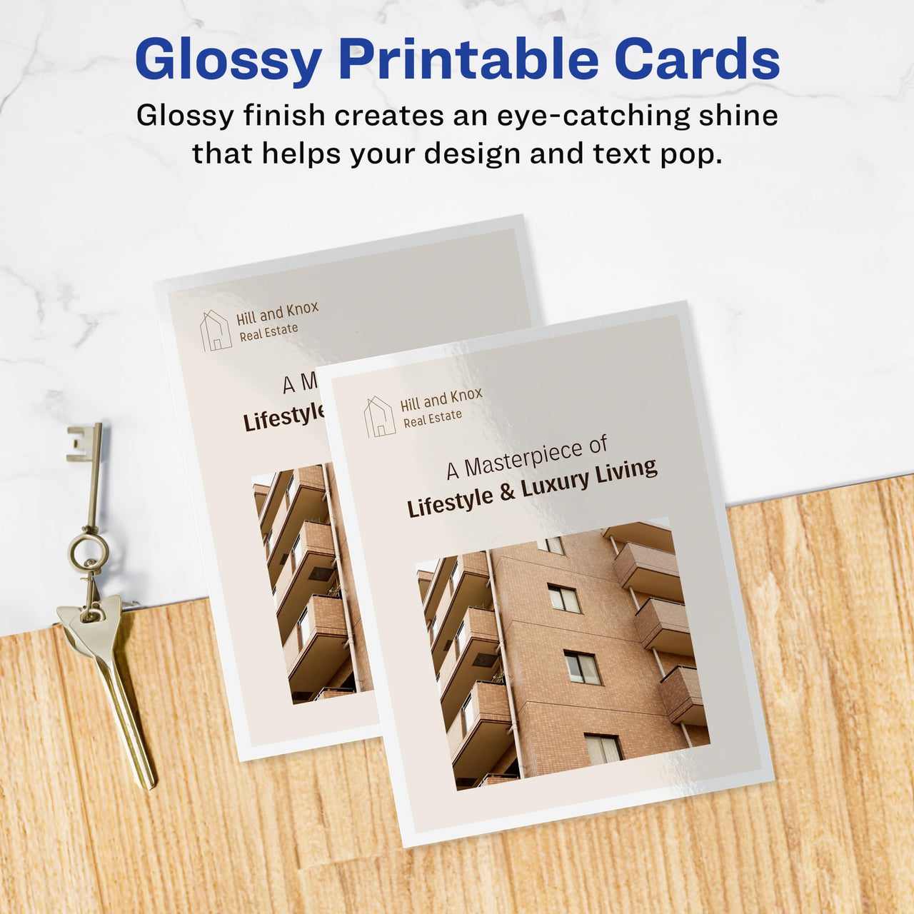 Avery Printable Postcards, 4.25" x 5.5", Glossy White, 100 Blank Postcards for Inkjet Printers (08383)