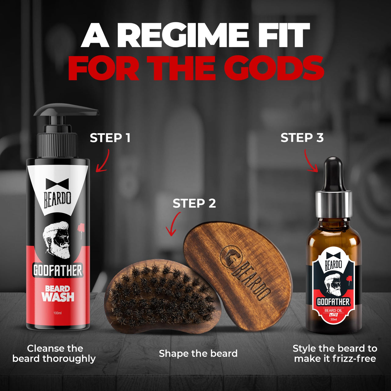 Beardo Godfather Lite Beard and Moustache Oil (30 ml x Pack of 2) | Beard Oil for men | Non-Sticky, Light; Almond Oil, Aloe vera, Vitamin E, Shiny Nourished Beards