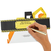Hallmark Paper Wonder Pop Up Birthday Card for Kids (Construction Excavator) Yellow