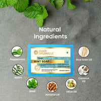 Khadi Organique Natural Herbal Pure Mint Soap Pack of 4
