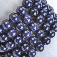 Massive Beads Natural Healing Power Gemstone Crystal Beads Unisex Adjustable Macrame Bracelets 8mm Blue Sand