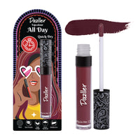 Dazller All Day Lip Colour Quick Dry | Long-Stay | Lightweight | Matte Lipstick for Women | Enriched with Kokum Butter 6g (QDLC027 - Black Honey, Quick Dry)