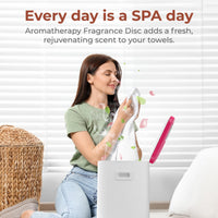 SereneLife Towel Warmers for Bathroom, 23L Luxury Heater, Blanket Warmer Bucket, LED Display, Up to 24 Hours Delay, 3 Heating Modes and Child Lock for Oversize Bathrobes PJ's  and More (Pink) Pink