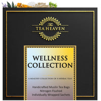 The Tea Heaven | Tea Gift - Wellness Herbal Tea Collection -4 Types Of Tea(Detox, Digestive, Stress Relief, Turmeric Tea) Overall Health Of Body- 100% Natural Ingredients- 20 Tea Bags, 110 Gm