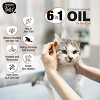 Wagging Tails Soothing Massage Pets Oil- 200ml for Dogs, Cats and Pet with Vitamin E | Natural Oil use to Controls Hair Fall & Improves Coat Shine and Softness