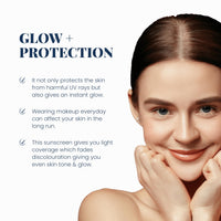 Uniqaya Tinted Sunscreen Spf 50 PA+++|Tinted Sunscreen for Men & Women Sunscreen for Oily Skin & Dry Skin |Blue Light Protection No White Cast, Lightweight