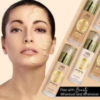 Beauty Berry High Coverage Waterproof Base Foundation | Oil Free, Long Wearing & Lightweight Foundation | Full Coverage Foundation for Face Makeup Enriched with Jojoba Seed Oil (04 - Natural Nude, 55g)