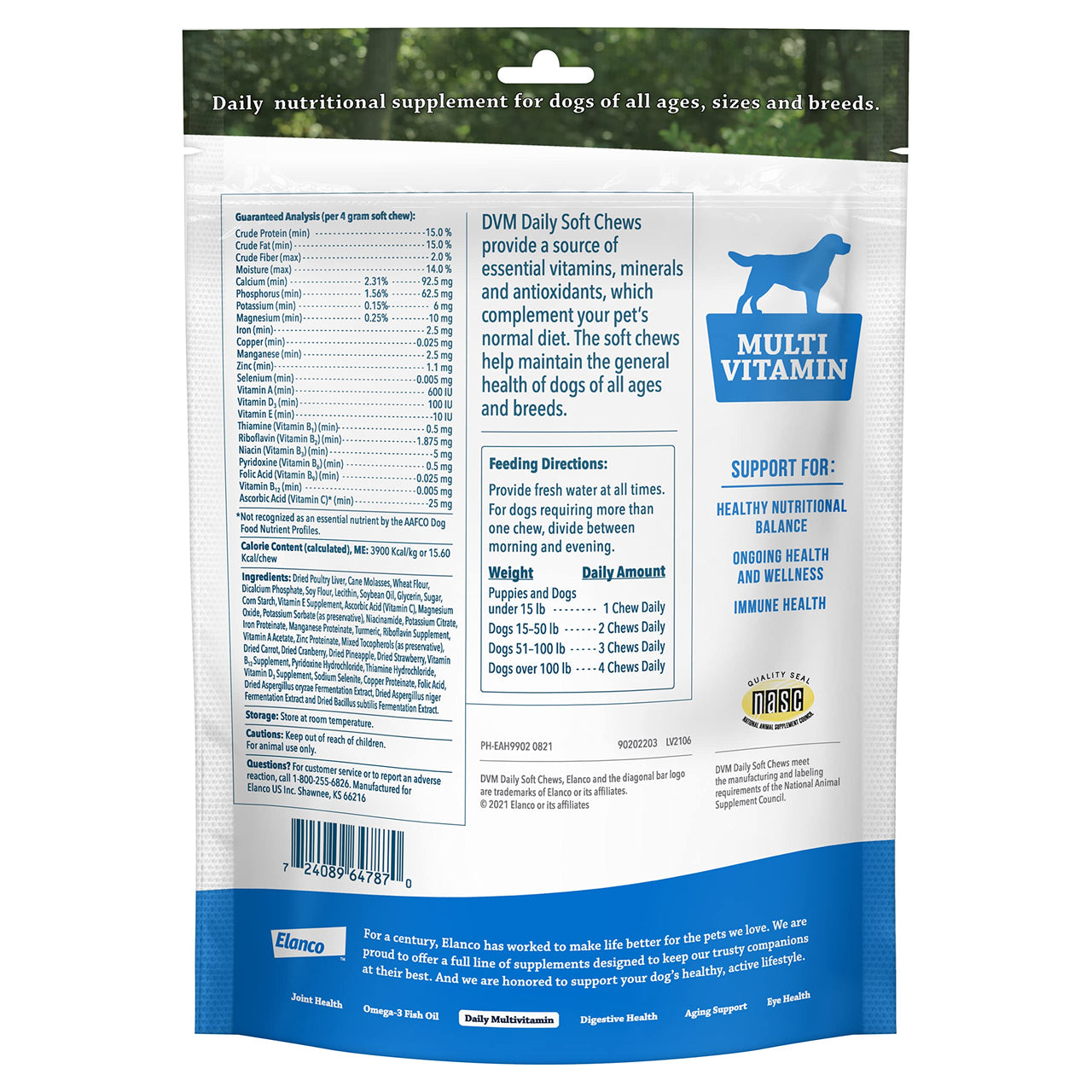 Elanco Daily Multi Vitamin Soft Chews for dogs, 120 soft chews 120 Count