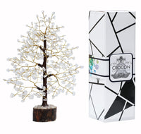 Clear Quartz Crystal Tree of Life - Chakra Tree for Positive Energy, Feng Shui Decor - Gemstone Money Bonsai Tree, Good Luck Healing Crystals - Meditation Stones, Spiritual Unique Gift 10-12