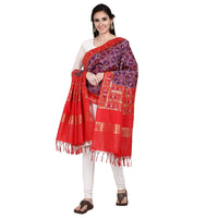KAPAAHA Women's  Woven Silk Blend Patola Dupatta/Chunni