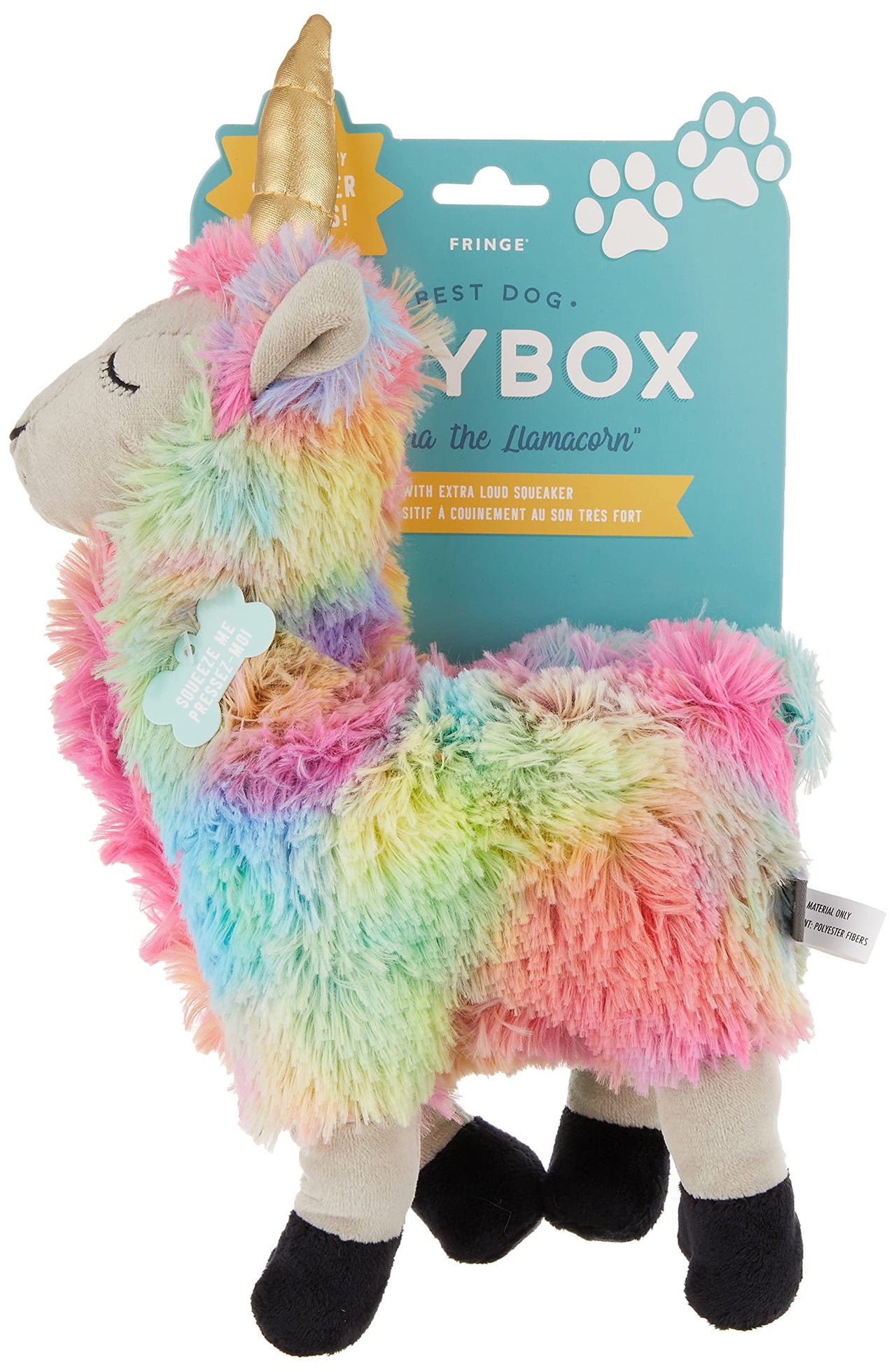 FRINGE STUDIO Dog Toy, I Want to Be A Llamacorn Pet Toy (289322)