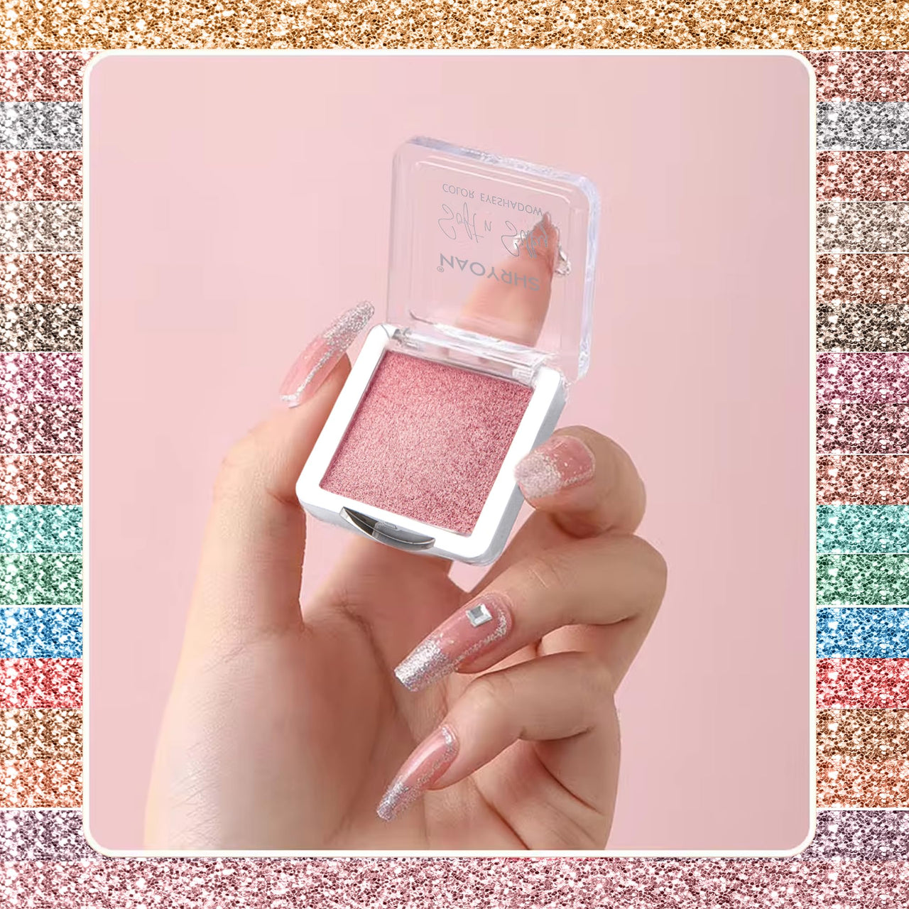 Shryoan Soft And Silky Color Eyeshadow| Shimmer Finish, Highly Pigmented with Mineral Oil | Creative Glam Look Eyeshadow (Shade 02) (5g)