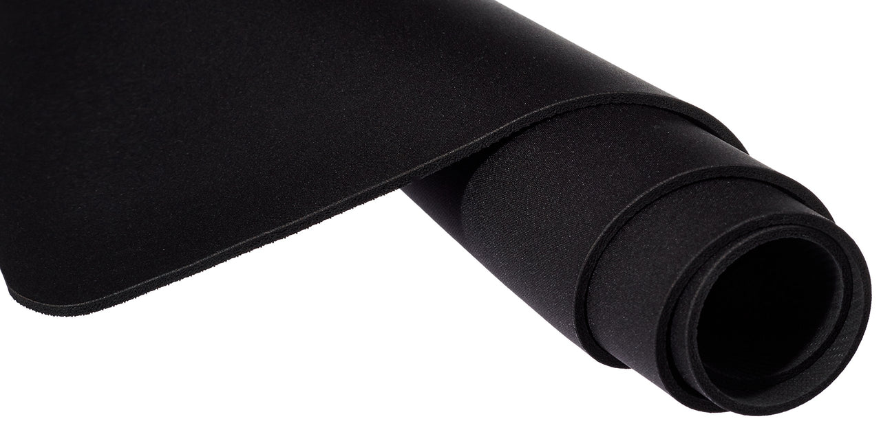 Basics Large Extended Computer Rectangular Mouse Pad, Black Single