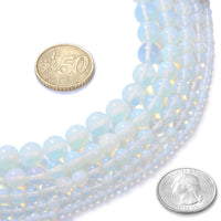 Natural Stone Beads 6mm Opal Gemstone Round Loose Beads Crystal Energy Stone Healing Power for Jewelry Making DIY,1 Strand 15