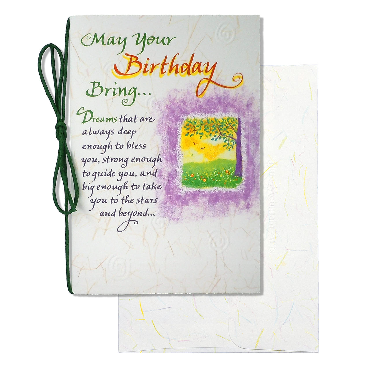 Blue Mountain Arts Birthday Card—Birthday Wishes for a Friend, Family Member, or Someone Special in Your Life (May Your Birthday Bring…) green yellow purple