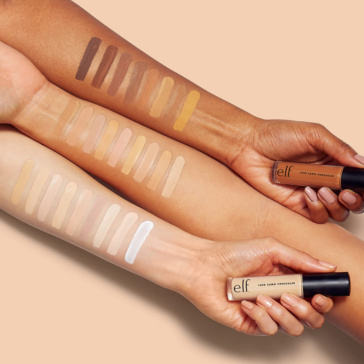 e.l.f. 16HR Camo Concealer Cream, Full Coverage & Highly Pigmented, Matte Finish, Medium Warm, For All Skin Types 0.203 Fl Oz