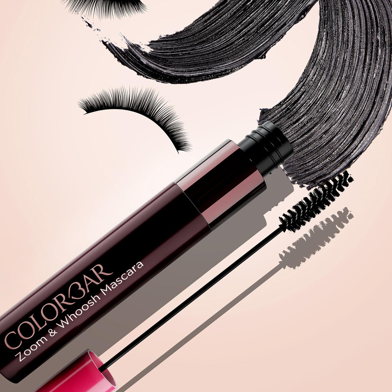 Colorbar Zoom and Whoosh mascara, Black Sin, 9 ml | Smudgeproof | Easy to use | Conditioning
