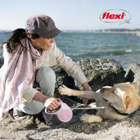 FLEXI New Comfort Retractable Dog Leash (Tape), Ergonomic, Durable and Tangle Free Pet Walking Leash for Dogs Up to 132 lbs, 16 ft, Large, Blue/Pastel Large - 16 ft