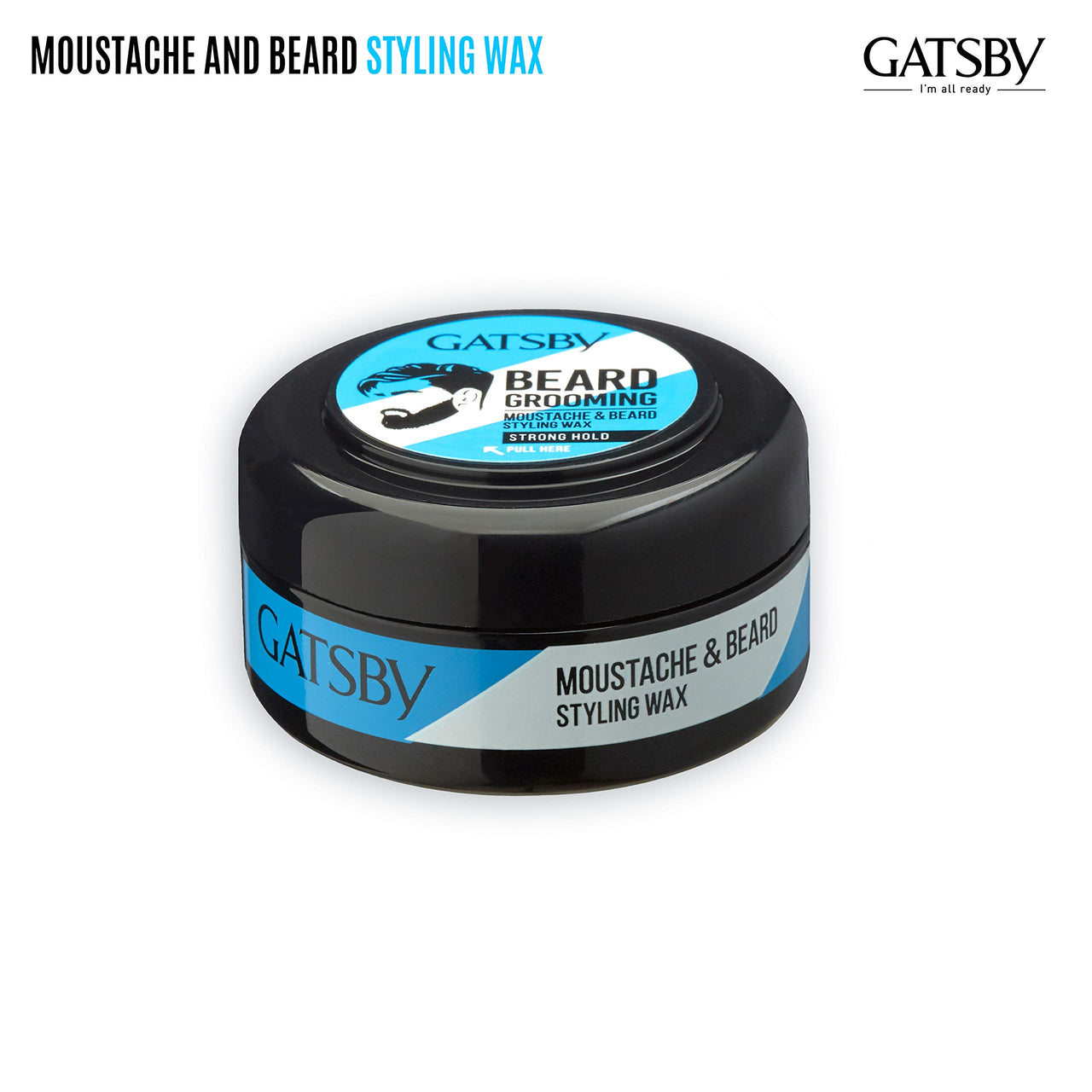 Gatsby Moustache & Beard Styling Wax - Strong Hold 25gm | Contains Natural Ingredients | Powered With Carnauba Wax For Day Long Hold | Non Sticky & Easy Wash Off | Strong Hold Beard Wax | Pack of 2